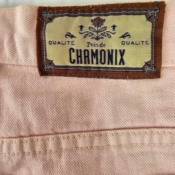 Chamonix Vintage Pink Denim Jeans Womens 8 High Rise 100% Cotton Straight Leg - Picture 2 of 9